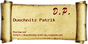 Duschnitz Patrik névjegykártya