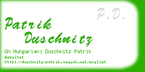 patrik duschnitz business card